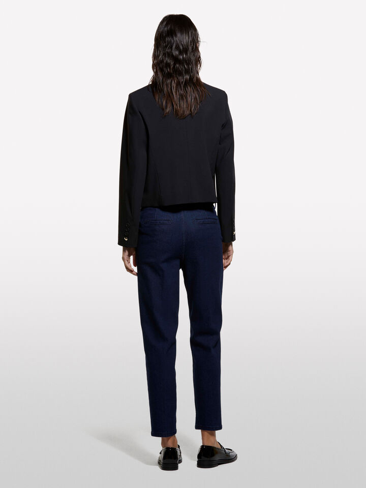 Jeans Style 71 chino slim fit azul-escuro - jeans slim fit para mulher - Azul-Escuro | Sisley image number 2